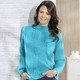 Basics - Pullover in Mustermix – Farbe TÜRKIS MELIERT Basics - Pullover in Mustermix, in Größe 036 bis 052, in Farbe SMARAGDGRÜN MELIERT