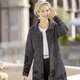 Strickjacken - Long-Strickjacke mit Cloqué-Effekten – Farbe ANTHRAZIT-SCHWARZ – Ansicht 3 Strickjacken - Long-Strickjacke mit Cloqué-Effekten, in Größe 038 bis 054, in Farbe ANTHRAZIT-SCHWARZ – Farbe ANTHRAZIT-SCHWARZ – Ansicht 3