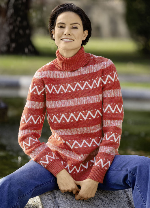 Pullover - Pullover in Mustermix, in Größe 036 bis 052, in Farbe HUMMER-WEISS Ansicht 1