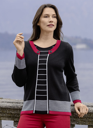 Pullover in Doppel-Optik