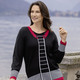 Pullover - Pullover in Doppel-Optik, in Größe 038 bis 054, in Farbe SCHWARZ-ROT-WEISS – Farbe SCHWARZ-ROT-WEISS – Ansicht 2