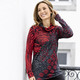 Pullover & Strickmode - Pullover in Feinstrick, in Größe L(44/46) bis XXL(52/54), in Farbe ROT-SCHWARZ-GRAU – Farbe ROT-SCHWARZ-GRAU – Ansicht 1