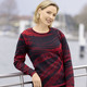Pullover - Pullover in Jacquardmuster, in Größe 038 bis 054, in Farbe SCHWARZ-ROT – Farbe SCHWARZ-ROT – Ansicht 1