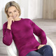 Basics - Pullover mit aufwendiger Rundpasse – Farbe MAGENTA – Ansicht 3 Basics - Pullover mit aufwendiger Rundpasse, in Größe 036 bis 052, in Farbe ROYALBLAU – Farbe MAGENTA – Ansicht 3