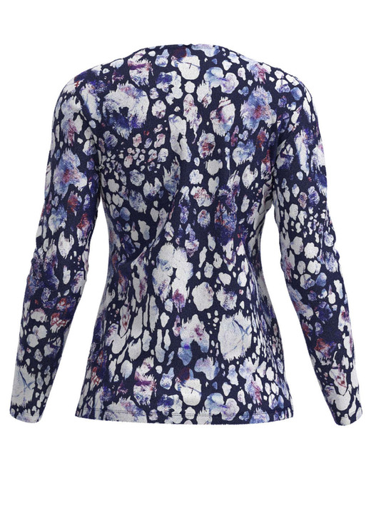 Klaus Modelle - Pullover in Feinstrick, in Größe 038 bis 054, in Farbe MARINE-WEISS-MULTICOLOR Ansicht 3