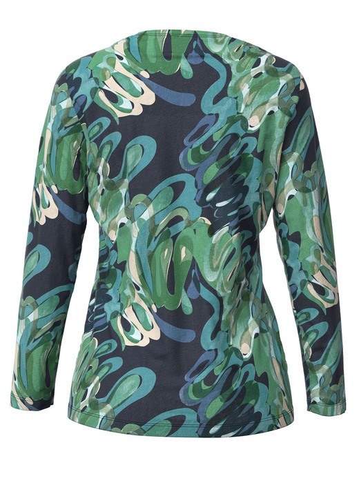 Pullover & Strickmode - Pullover in Feinstrick, in Größe 038 bis 054, in Farbe GRÜN-PETROL-MULTICOLOR Ansicht 3