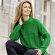 Basics - Pullover in Strukturmix, in Größe 038 bis 054, in Farbe ROYALBLAU – Farbe GRÜN – Ansicht 2