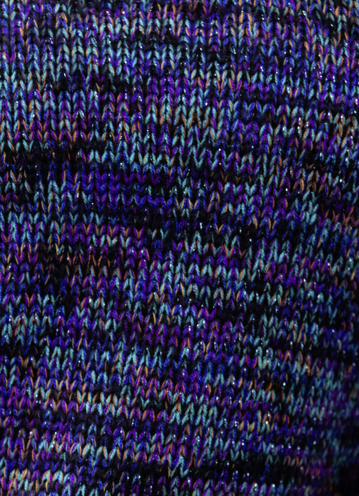 Pullover - Pullover aus Melangegarn, in Größe L(44/46) bis XXL(52/54), in Farbe SCHWARZ-MULTICOLOR Ansicht 2