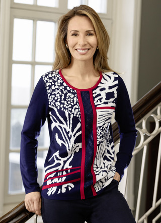 Pullover in Feinstrick