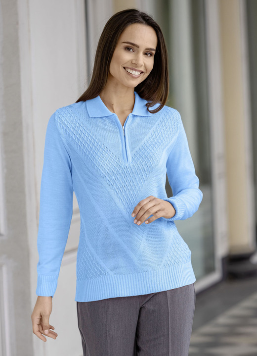 Basics - Pullover mit dezentem Glanz, in Größe 036 bis 052, in Farbe MINT Ansicht 7