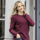 Basics - Pullover mit Strukturmix – Farbe BORDEAUX Basics - Pullover mit Strukturmix, in Größe 038 bis 054, in Farbe BORDEAUX