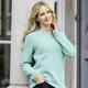 Basics - Pullover mit Strukturmix – Farbe MINT Basics - Pullover mit Strukturmix, in Größe 038 bis 054, in Farbe BORDEAUX