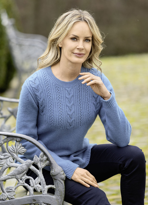 Basics - Pullover mit Strukturmix Ansicht 2 Basics - Pullover mit Strukturmix, in Größe 038 bis 054, in Farbe BORDEAUX Ansicht 2