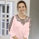 34-Arm - Shirt mit aufwendig bestücktem Tüll in 3 Farben – Farbe ROSÉ 34-Arm - Shirt mit aufwendig bestücktem Tüll in 3 Farben, in Größe 036 bis 052, in Farbe BLEU