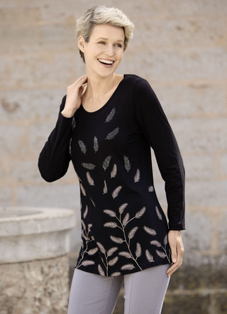 Shirt mit kontrastfarbenem Druck