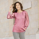 Langarm - Shirt mit langen Chiffonärmeln – Farbe ROSENHOLZ Langarm - Shirt mit langen Chiffonärmeln, in Größe 036 bis 054, in Farbe MARINE