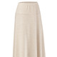 Uni - Rock in bequemer Schlupfform – Farbe BEIGE MELIERT – Ansicht 2 Uni - Rock in bequemer Schlupfform, in Größe 018 bis 054, in Farbe BEIGE MELIERT – Farbe BEIGE MELIERT – Ansicht 2