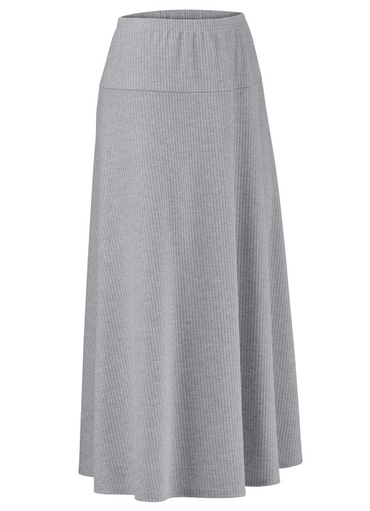 Uni - Rock in bequemer Schlupfform, in Größe 018 bis 054, in Farbe BEIGE MELIERT Ansicht 5