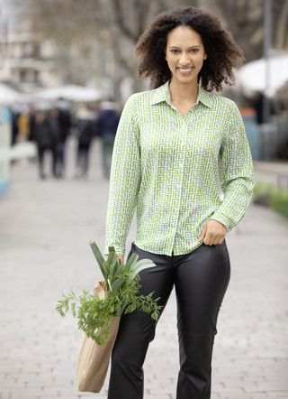 Bluse mit Hemdkragen