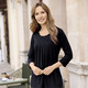 Basics - Kombistarke Shirt-Tunika  – Farbe SCHWARZ – Ansicht 2 Basics - Kombistarke Shirt-Tunika , in Größe 036 bis 054, in Farbe GRÜN – Farbe SCHWARZ – Ansicht 2