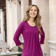 Basics - Kombistarke Shirt-Tunika  – Farbe FUCHSIA – Ansicht 1 Basics - Kombistarke Shirt-Tunika , in Größe 036 bis 054, in Farbe GRÜN – Farbe FUCHSIA – Ansicht 1