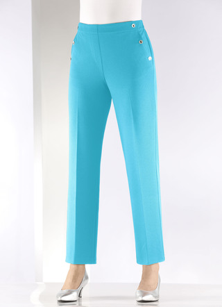 Hosen in Schlupfform - Hose in Schlupfform, in Größe 019 bis 054, in Farbe SCHWARZ – Farbe AQUA – Ansicht 