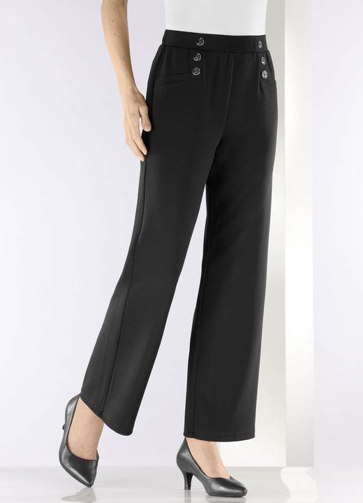 Hosen in Schlupfform - Hose mit dekorativen Zierknöpfen, in Größe 019 bis 054, in Farbe PINK Ansicht 9