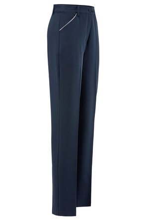 Hose mit silberfarbener Kontrastpaspel