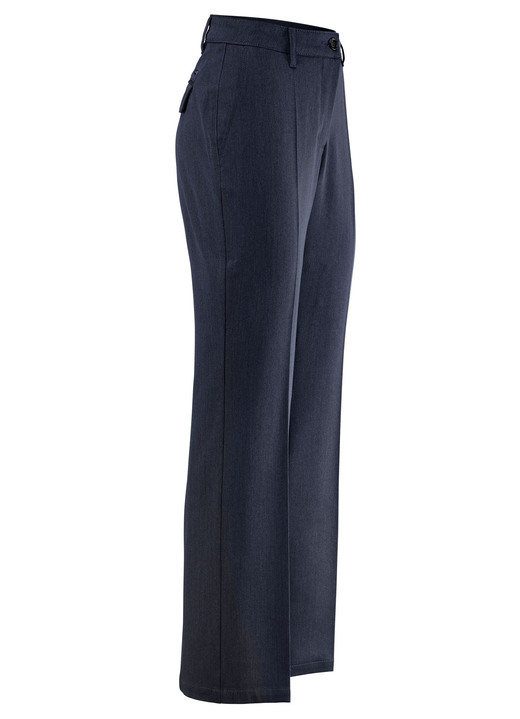 Hosen mit Knopf- und Reißverschluss - Hose mit rückwärtigen Dehnbundeinsätzen, in Größe 019 bis 054, in Farbe MARINE Ansicht 1