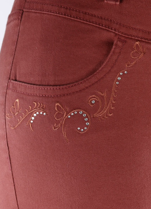 Hosen in Schlupfform - Hose mit funkelnden Glitzersteinchen, in Größe 018 bis 052, in Farbe FUCHSIA Ansicht 8