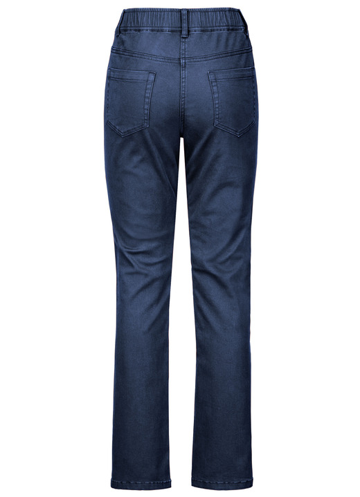 Hosen in Schlupfform - Hose mit funkelnden Glitzersteinchen, in Größe 018 bis 052, in Farbe JEANSBLAU Ansicht 18