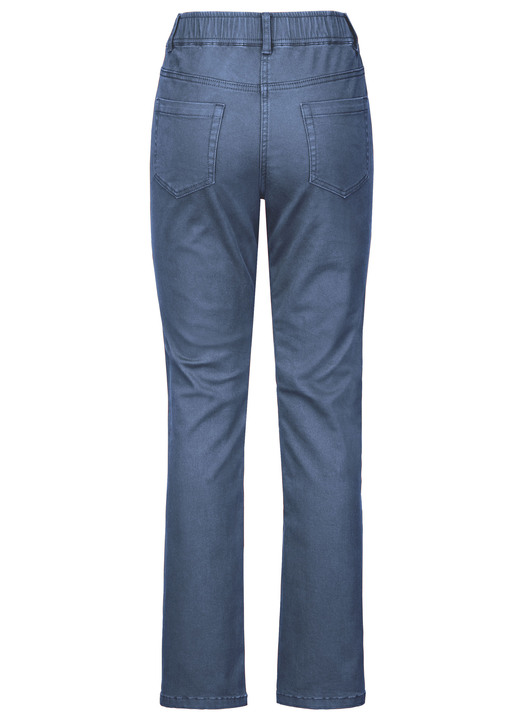 Hosen in Schlupfform - Hose mit funkelnden Glitzersteinchen, in Größe 018 bis 052, in Farbe JEANSBLAU Ansicht 2