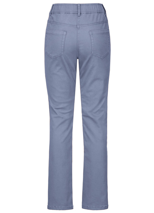 Hosen in Schlupfform - Hose mit funkelnden Glitzersteinchen, in Größe 018 bis 052, in Farbe JEANSBLAU Ansicht 10