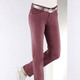 Hosen mit Knopf- und Reißverschluss - Softe Hose in 5-Pocket-Form, in Größe 017 bis 050, in Farbe PETROL – Farbe BORDEAUX – Ansicht 3