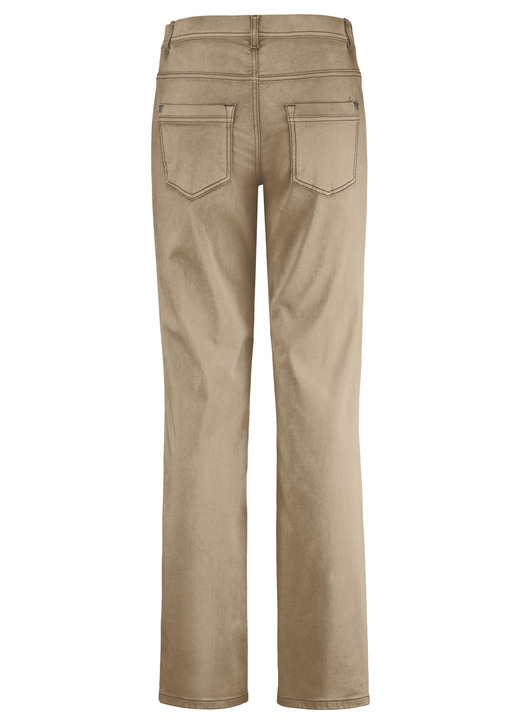 Hosen mit Knopf- und Reißverschluss - Softe Hose in 5-Pocket-Form, in Größe 017 bis 050, in Farbe PETROL Ansicht 10