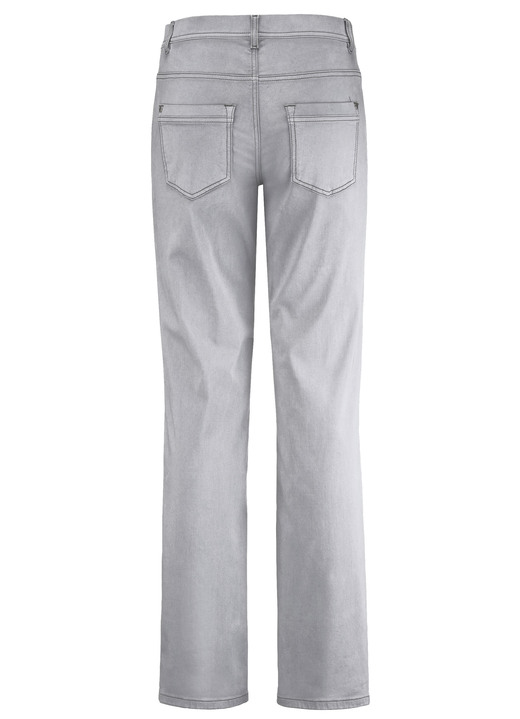 Hosen mit Knopf- und Reißverschluss - Softe Hose in 5-Pocket-Form, in Größe 017 bis 050, in Farbe PETROL Ansicht 6