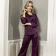 34-Arm - Shirt mit ausgefallener Kragenlösung – Farbe AUBERGINE-SCHWARZ – Ansicht 1 34-Arm - Shirt mit ausgefallener Kragenlösung, in Größe 036 bis 052, in Farbe SAND-SCHWARZ – Farbe AUBERGINE-SCHWARZ – Ansicht 1
