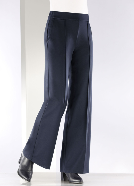 Hosen in Schlupfform - Hose mit streckenden Biesen, in Größe 019 bis 054, in Farbe MARINE Ansicht 3