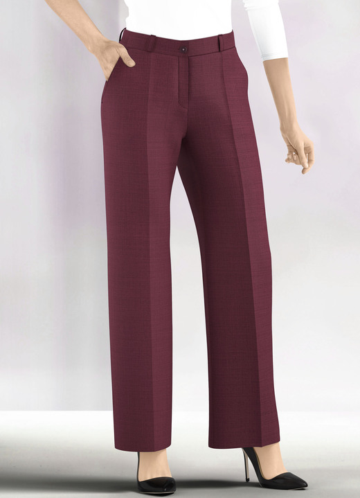 Hosen mit Knopf- und Reißverschluss - Hose mit weitem Beinverlauf, in Größe 019 bis 054, in Farbe RAUCHBLAU Ansicht 3