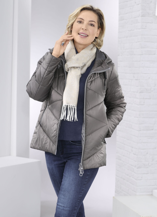 Winterjacken - Jacke mit fester Kapuze Ansicht 4 Winterjacken - Jacke mit fester Kapuze, in Größe 036 bis 052, in Farbe GOLDBEIGE Ansicht 4