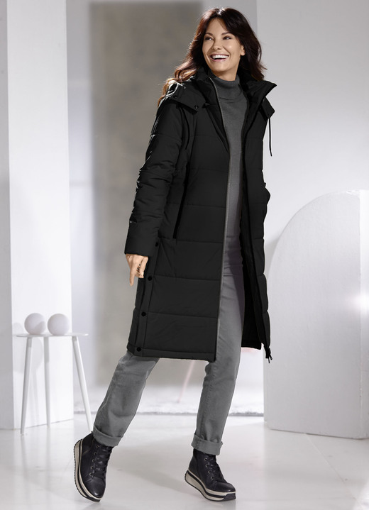 Wintermäntel - Mantel mit abnehmbarer Kapuze, in Größe 034 bis 052, in Farbe LIMETTE Ansicht 5