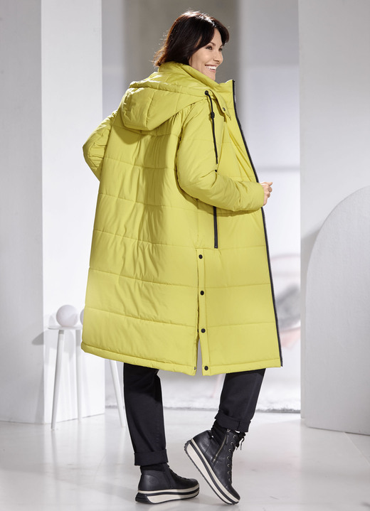 Wintermäntel - Mantel mit abnehmbarer Kapuze, in Größe 034 bis 052, in Farbe LIMETTE Ansicht 2