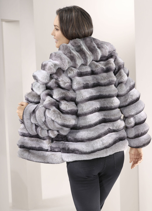 Kunstpelzjacken - Jacke aus Kunstpelz Ansicht 3 Kunstpelzjacken - Jacke aus Kunstpelz, in Größe 034 bis 048, in Farbe GRAU-ANTHRAZIT Ansicht 3