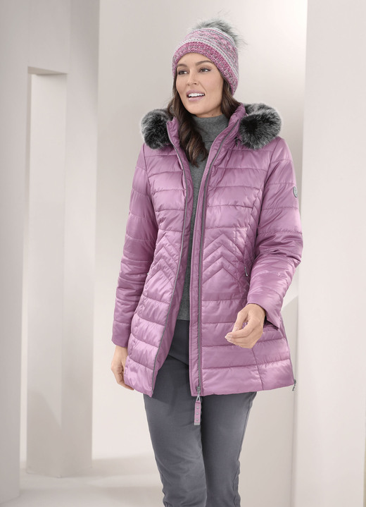 Winterjacken - Jacke mit abnehmbarem Kunstpelz-Besatz Ansicht 4 Winterjacken - Jacke mit abnehmbarem Kunstpelz-Besatz, in Größe 036 bis 054, in Farbe GRAU Ansicht 4