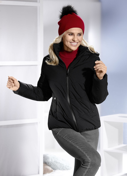 Winterjacken - Jacke mit Reißverschlussleiste Winterjacken - Jacke mit Reißverschlussleiste, in Größe 034 bis 052, in Farbe SCHWARZ
