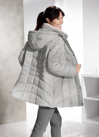 Funktionsjacke mit abnehmbarem Kunstpelz-Besatz am Kragen