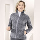 Kurz - Fleecejacke in Strickoptik, in Größe 036 bis 052, in Farbe SCHWARZ-GRAU – Farbe SCHWARZ-GRAU – Ansicht 2