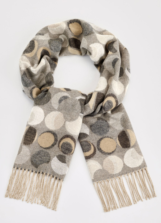Schals - Schal mit Fantasiedessin Schals - Schal mit Fantasiedessin, in Farbe CAPPUCCINO-CAMEL-MOKKA-BEIGE