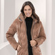 Winterjacken - Jacke in topmodischer Lackoptik – Farbe MANDEL – Ansicht 3 Winterjacken - Jacke in topmodischer Lackoptik, in Größe 036 bis 052, in Farbe BEIGE – Farbe MANDEL – Ansicht 3