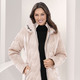 Winterjacken - Jacke in topmodischer Lackoptik – Farbe BEIGE Winterjacken - Jacke in topmodischer Lackoptik, in Größe 036 bis 052, in Farbe BEIGE